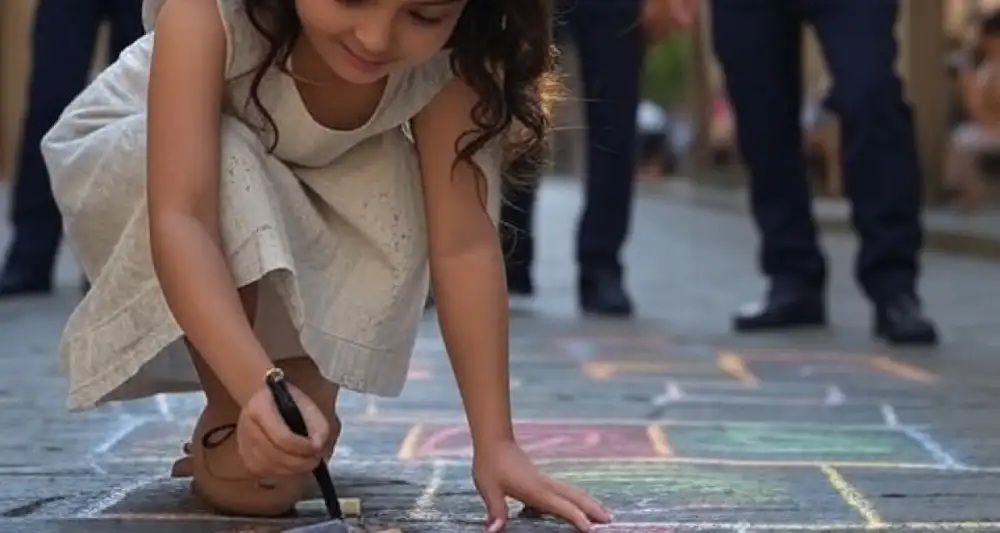 Decreto sicurezza. Arrestata bambina che stava deturpando il suolo pubblico con gessetti colorati