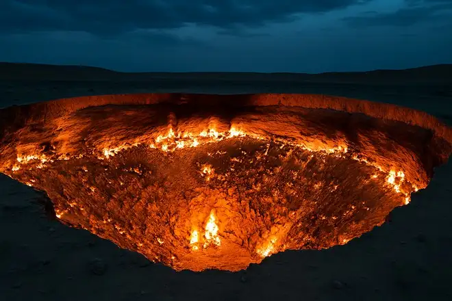 La “Porta dell’Inferno” si sta spegnendo: il cratere di gas del Turkmenistan rallenta la sua fiamma