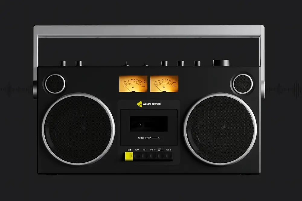 This modern cassette boombox will lure you in with glowing VU meters