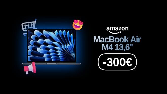 MacBook Air M4 13'' al minimo storico su Amazon con lo sconto di 300€