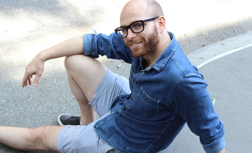 Man Preparing for Cold Weather by Continuing to Wear Shorts