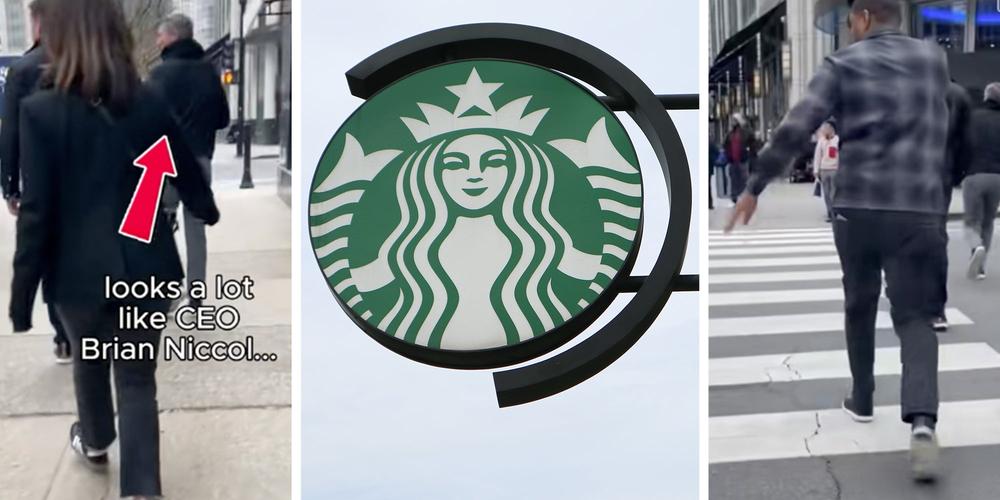 “Scared of your own employees”: Union shares video alleging Starbucks CEO avoided barista by running into traffic