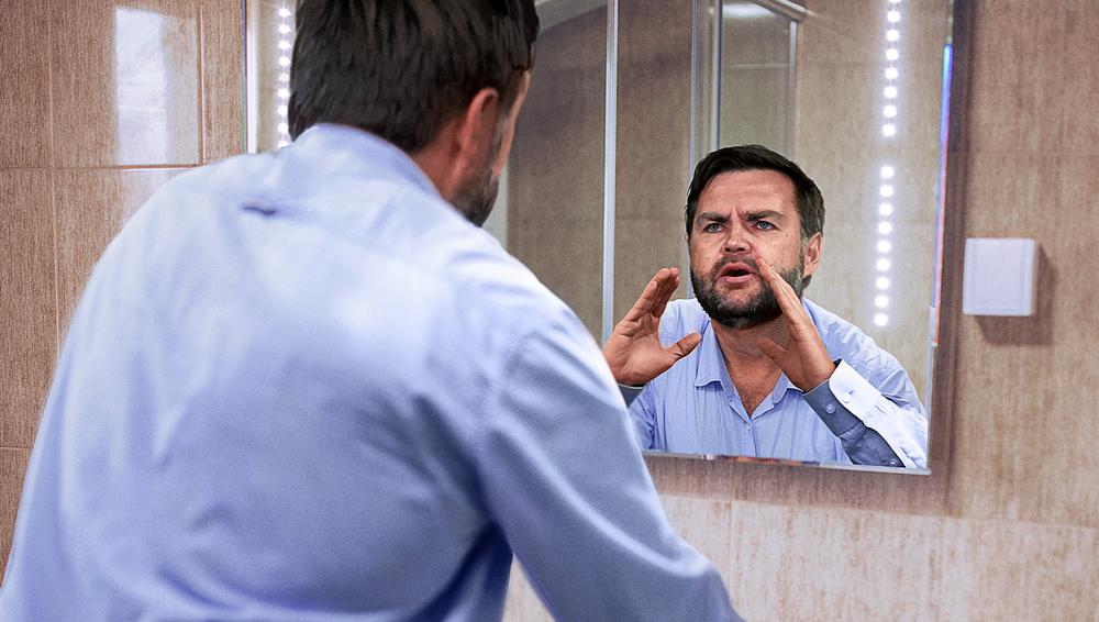 JD Vance Booed By Own Reflection In Mirror