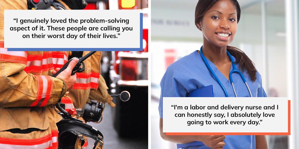 From firefighters to dog trainers, 17 jobs people say they love doing every day