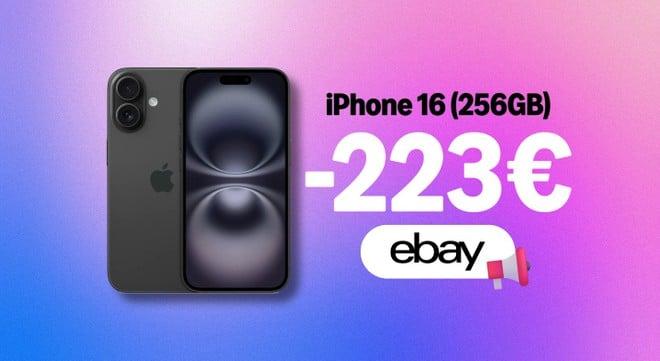 iPhone 16 256GB: ora ci siamo, il prezzo è giusto (-223€)