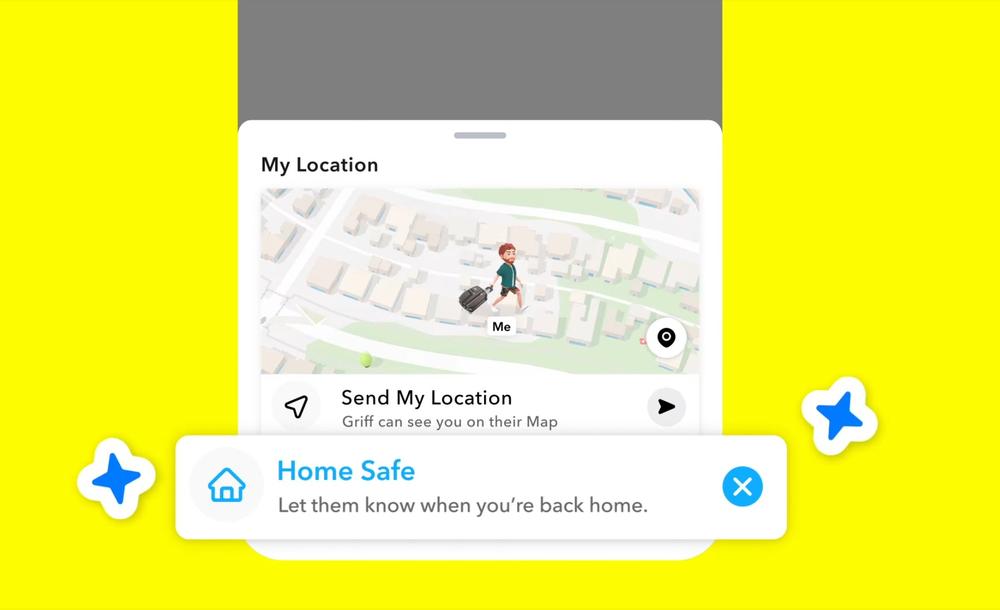 Snapchat will notify your friends when you’ve made it home safe