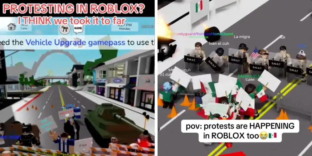 Kids are recreating real-world ICE protests inside Roblox