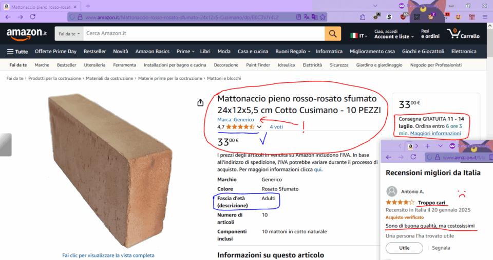 mattonando gli acquisti ma non con troppi soldini