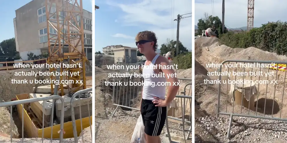 “Pre ordering a hotel room is crazy”: Travelers book hotel on Booking.com. Then they arrive and see it hasn’t even been built