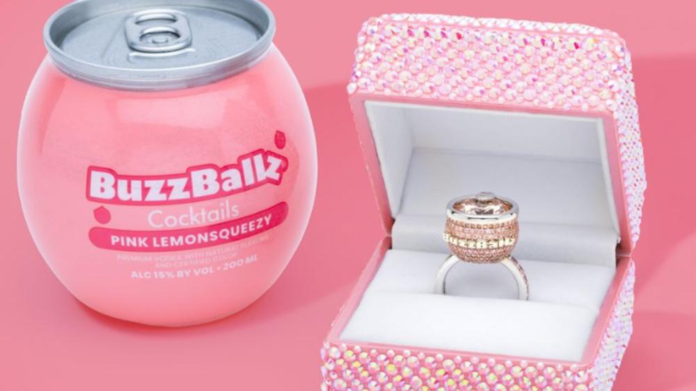 BuzzBallz is selling a $35,000 diamond engagement ring shaped like its drinks