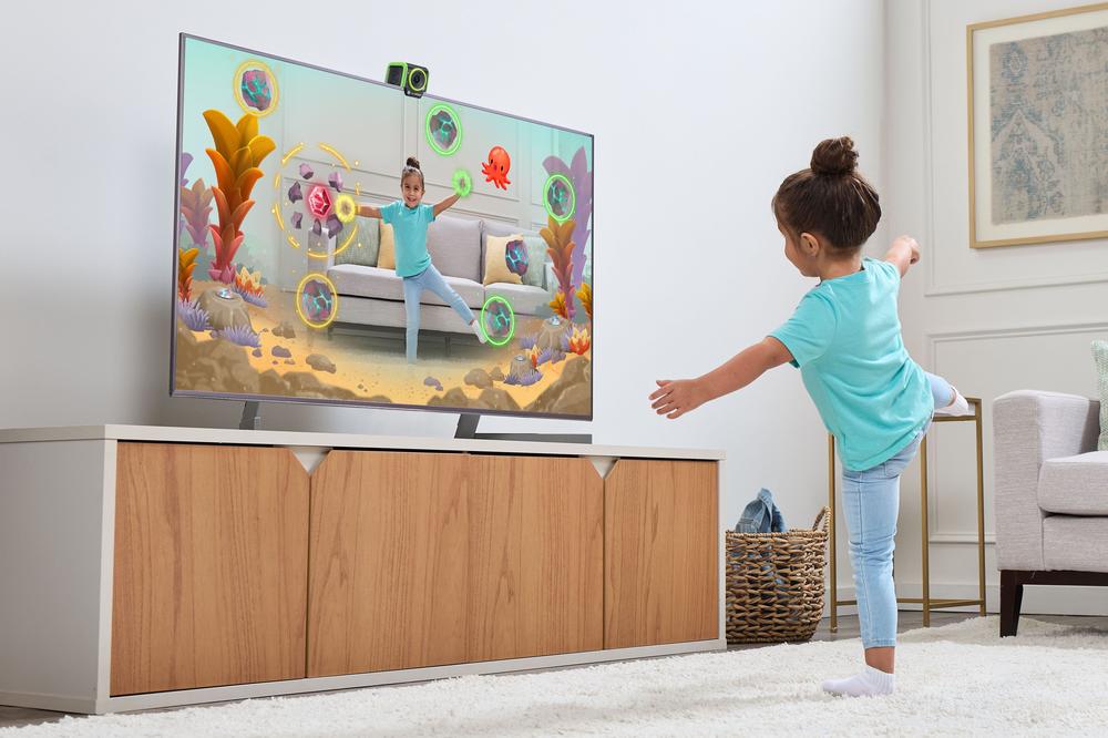 The LeapMove is a gamified camera designed to get kids off the couch
