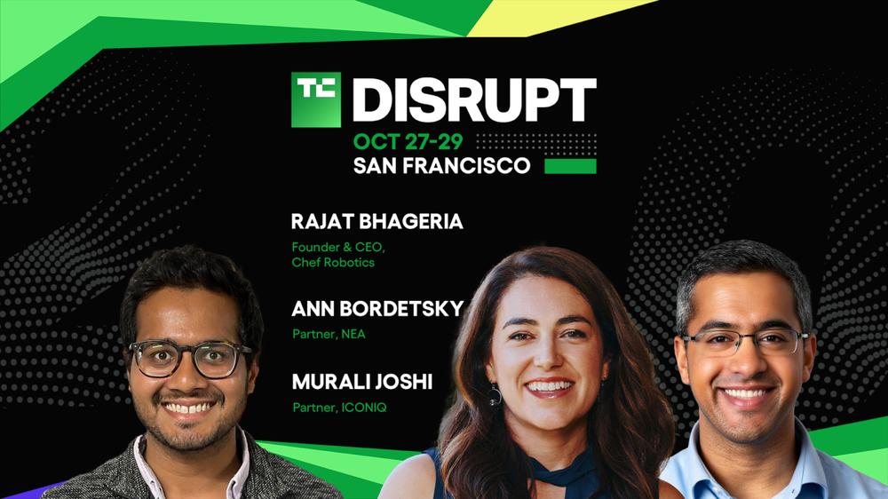 Crack the code to startup traction with insights from Chef Robotics, NEA, and ICONIQ at TechCrunch Disrupt 2025