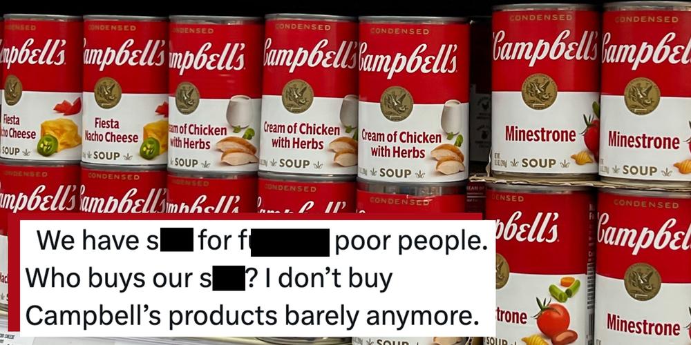 “For poor people”: Campbell’s Soup exec allegedly caught on secret audio trashing the “not healthy” product and its customers