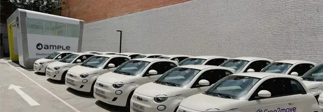 A Madrid parte il car sharing con il battery swap di Stellantis
