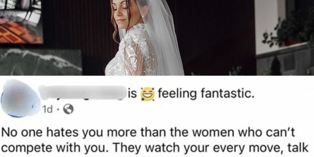 “Let them bark”: Aunt wears full cream gown with train to niece’s wedding—and doubles down when called out