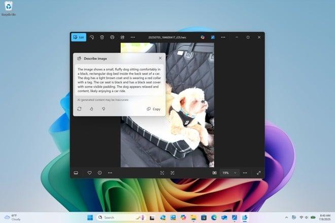 Windows 11 e l'AI: ora descrive le immagini direttamente sul PC
