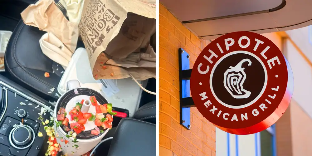 Woman spills Chipotle all over her car. Then she remembers the “burnt toast theory”