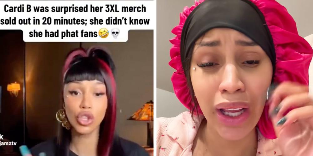 “It’s not that serious”: Cardi B accused of fat-shaming fans after bigger merch sizes sell out first, then keeps doubling down