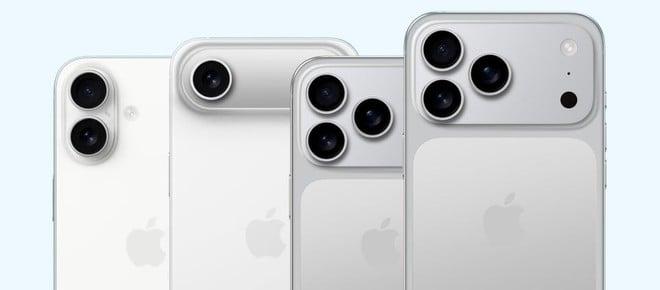iPhone 17 series, un'immagine mette le dimensioni dei display a confronto