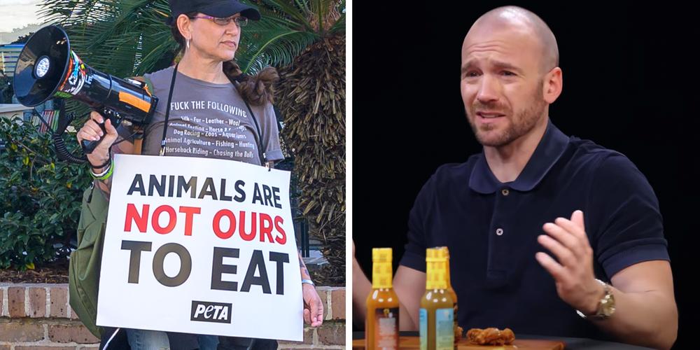 “Here they go again”: PETA asks Sean Evans to use vegan wings on “Hot Ones” YouTube series