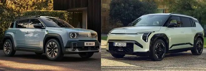 Renault 4 vs KIA EV3, crossover elettrici a confronto: versioni e prezzi