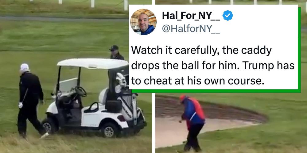 Viral video has the internet accusing President Donald Trump of cheating at golf…again