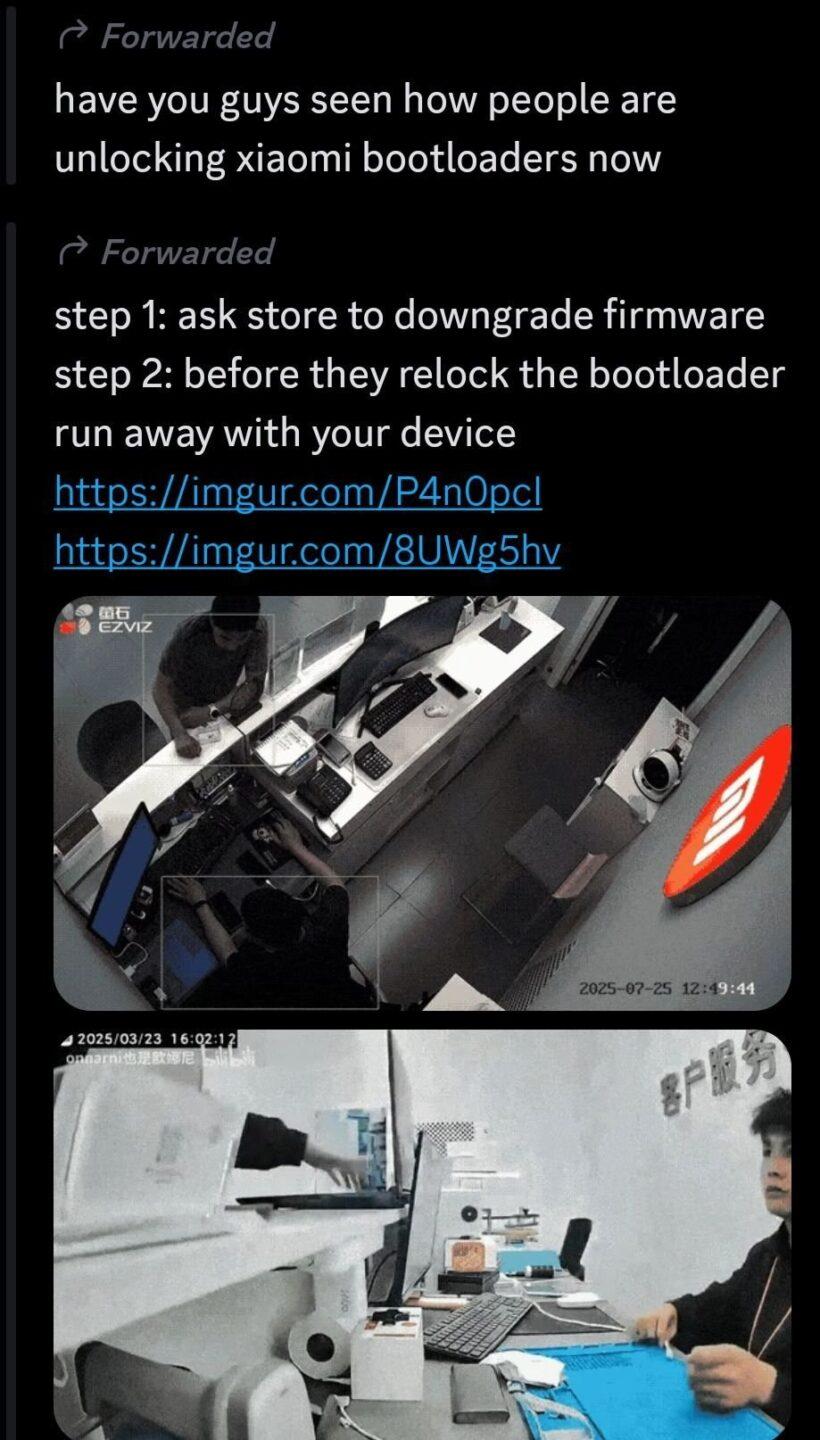 “avete visto come la gente sblocca i bootloader Xiaomi adesso”