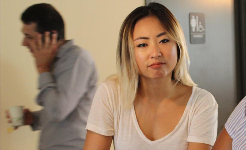 Sweaty Woman Walking Into Office Turns Into Solid Block of Ice