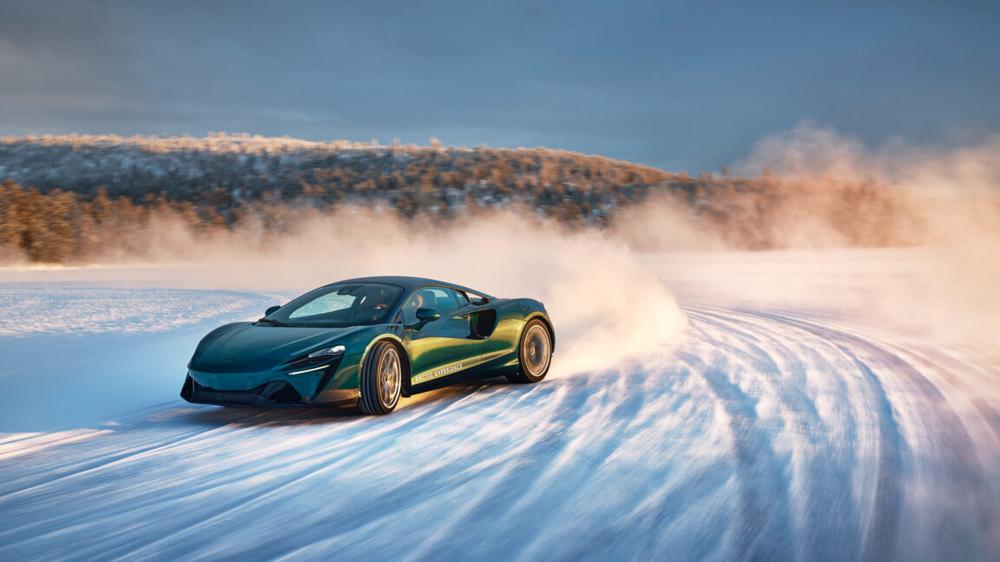 Sideways on the ice, in a supercar: Stability control is getting very good