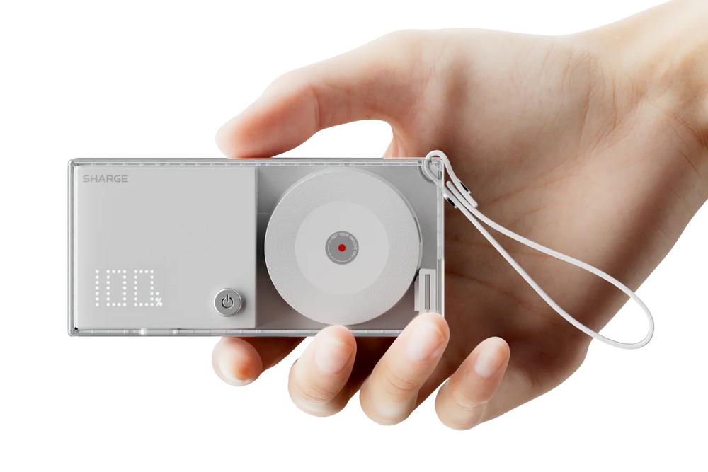 Sharge added a rechargeable battery to its sleek retractable charger