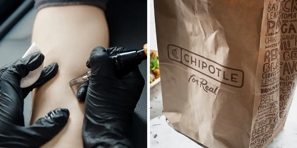 Chipotle offering free food to customers who are “tattooed like a Chipotle bag”