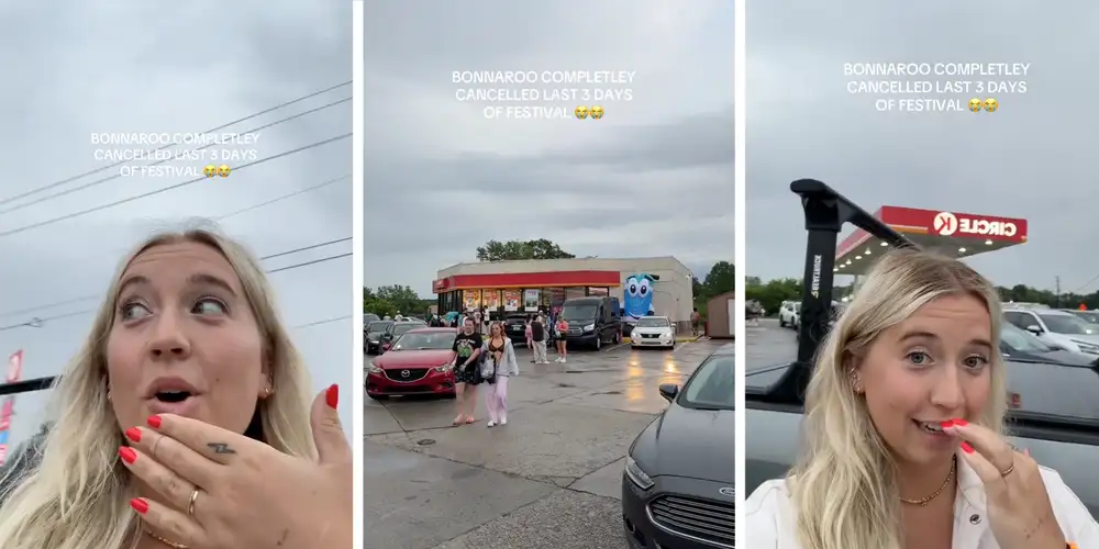 “She paid for this, she can be upset”: Bonnaroo Music Festival-goers spotted crying in Circle K parking after it gets canceled, sparking divisive reactions