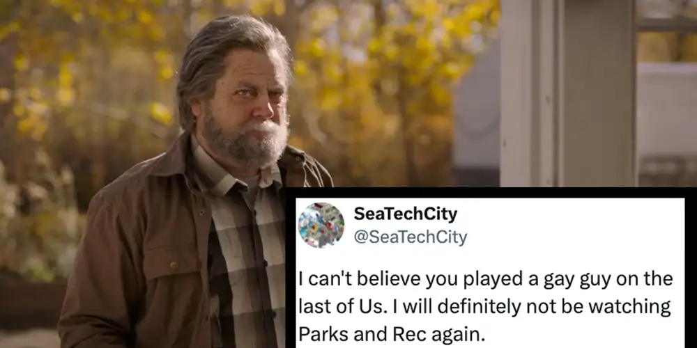 Nick Offerman shut down another bigot who found out he played a gay man on TV