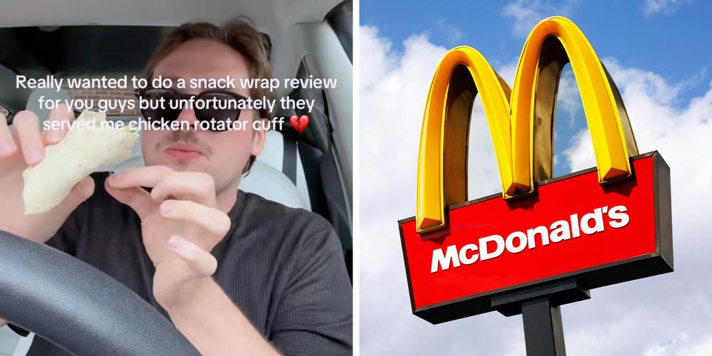 “So actually I’m vegan now”: Customer calls off his McDonald’s Snack Wrap review after finding “chicken rotator cuff” inside