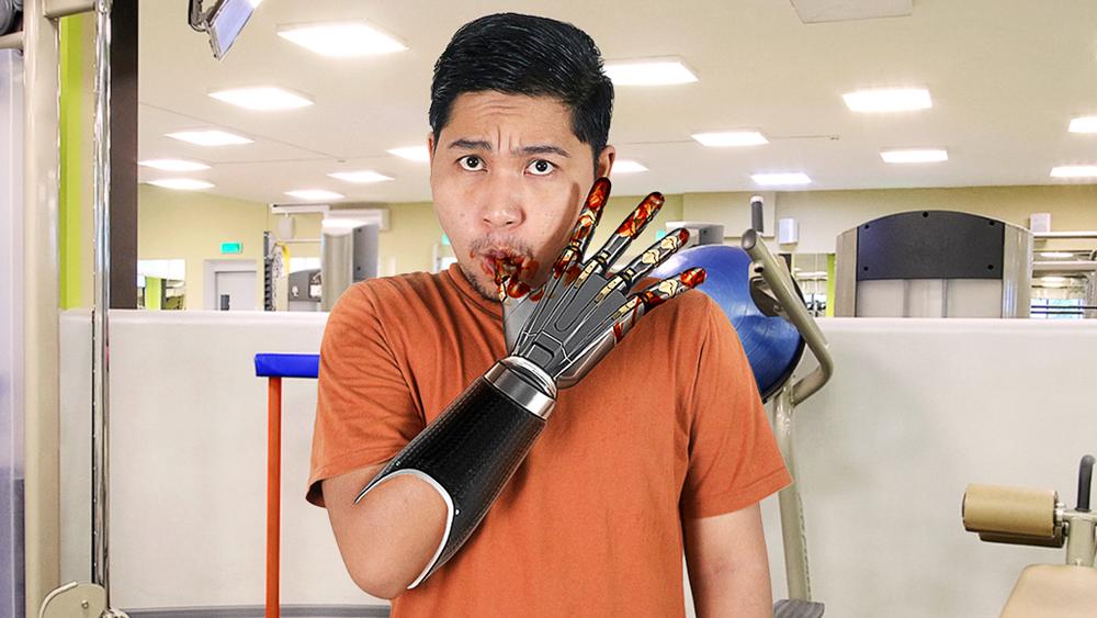Prosthetic Hand Recipient Slowly Relearning To Lick Barbecue Sauce Off Fingers