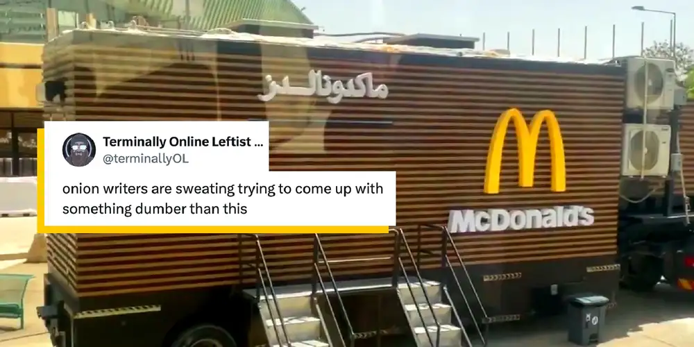 Saudi Arabia greets Trump with a mobile McDonald’s like it’s a loyalty reward