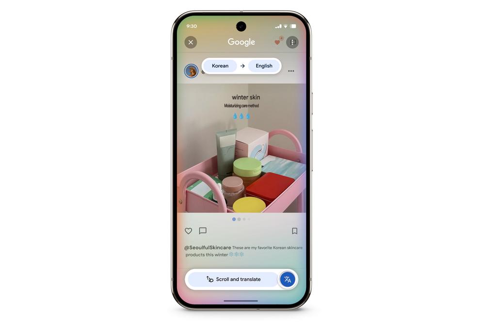 Circle to Search adds continuous translation