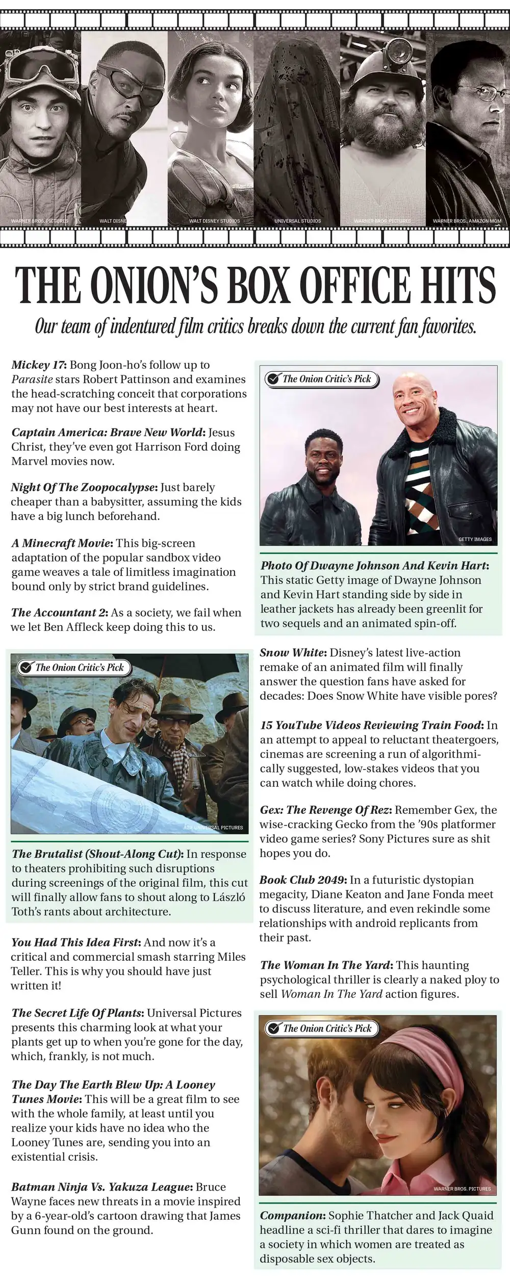The Onion’s Box Office Hits