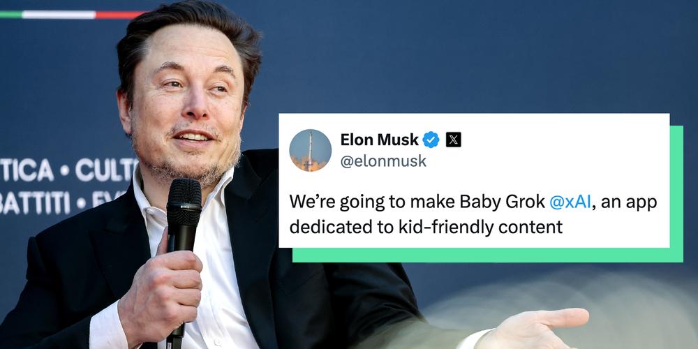 “This is how the world ends”: Here’s how the internet is reacting to Elon Musk teasing “baby Grok AI” for kids