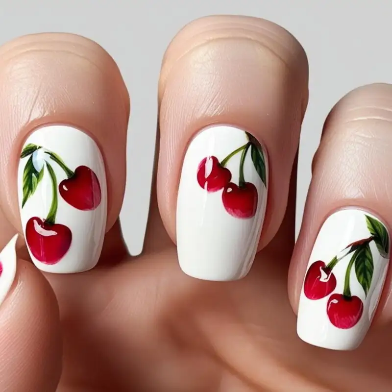 Cherry nails: le unghie con le ciliegie che stanno spuntando ovunque (e ci piacciono così)