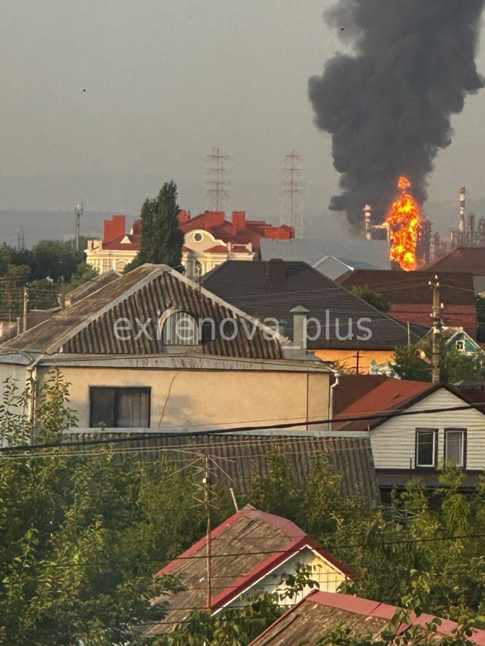 Ukrainian drones reportedly strike oil refinery, port city in Russia's Krasnodar Krai