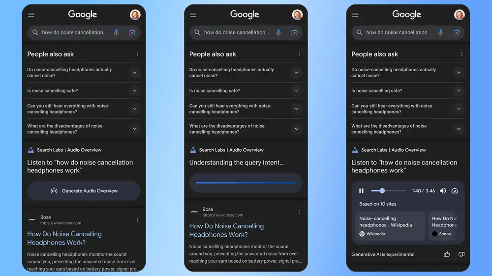 Google can now generate a fake AI podcast of your search results