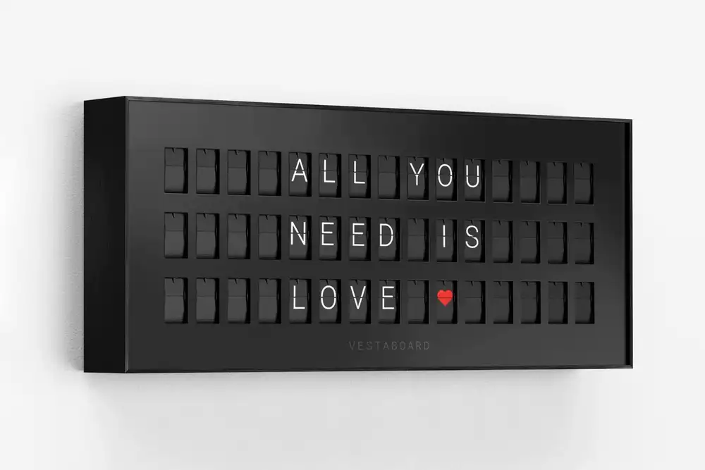 Vestaboard’s Note is a smaller, cheaper version of its hypnotic split-flap display