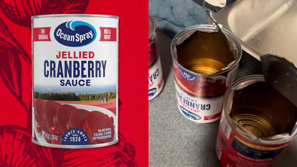 Ocean Spray launches review after TikTokers find water in cranberry sauce cans