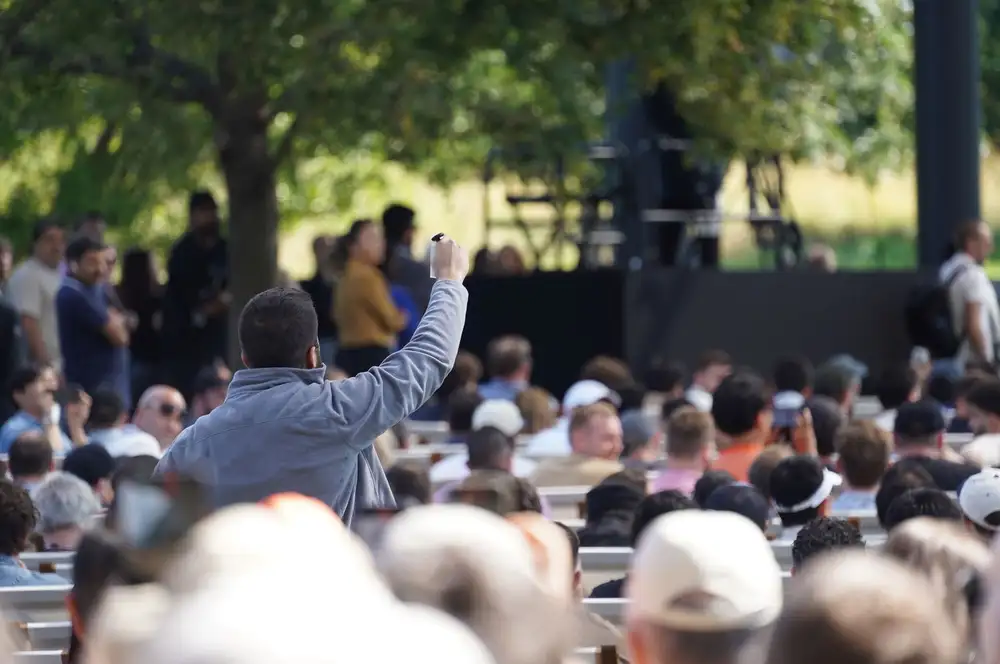 A protester tried to interrupt Apple exec Craig Federighi at WWDC