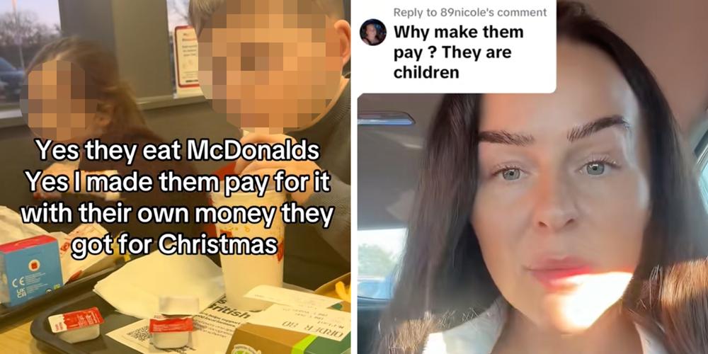 “Not the flex you think”: Mom who made her kids use their own Christmas money for McDonald’s fires back at critics