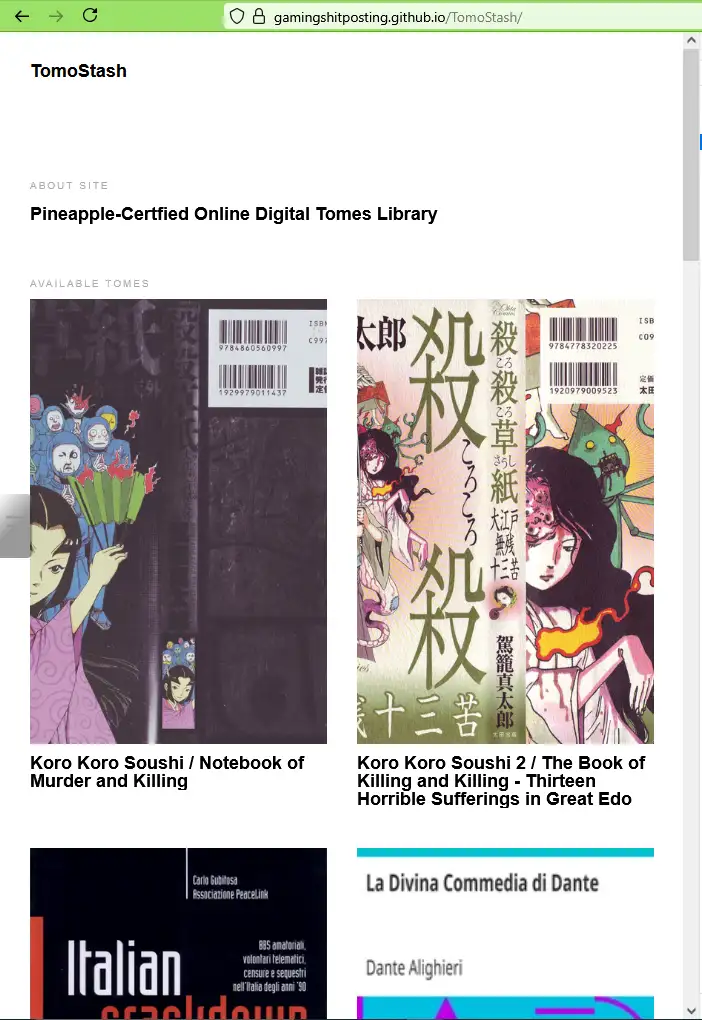 sala dei libri inaugurata online con già pochi tomi, ma ufficialmente libreria digitale senza dei topi