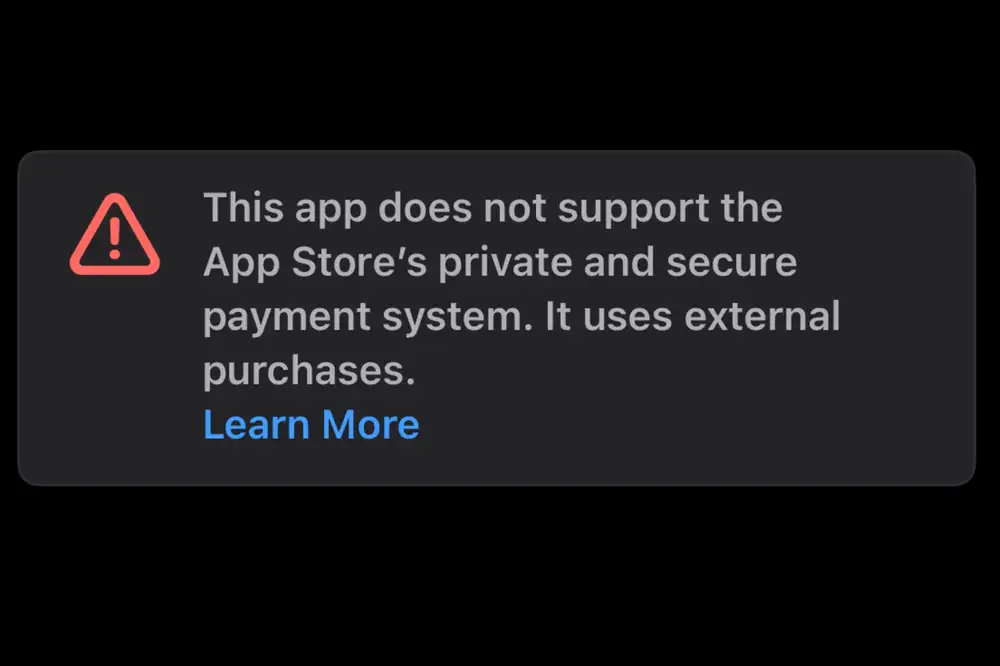 Apple is placing warnings on EU apps that don’t use App Store payments