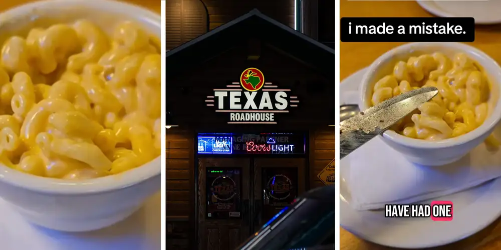“I warn my tables when they order it”: Texas Roadhouse customer barely touches his mac and cheese. Then he learns the real reason he didn’t like the taste