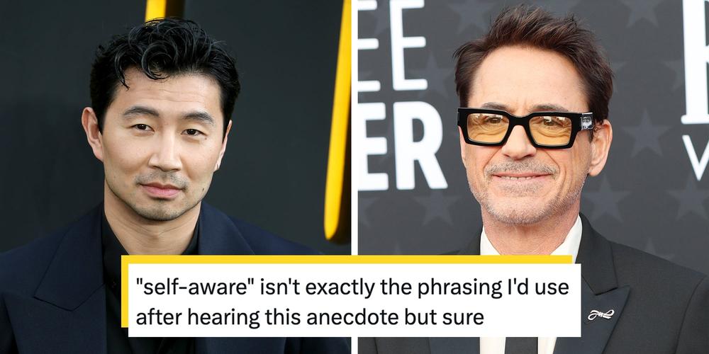 “He’s so self-aware”: Simu Liu, er,  “delicately” explained Robert Downey Jr.’s very intense on-set Marvel setup